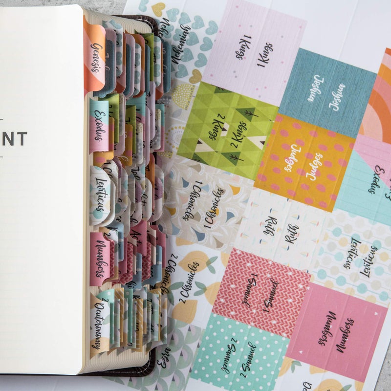 DIVERSEBEE Laminated Bible Tabs (Large Print, Easy to Apply), Study Journaling Supplies, Index Book Tabs for Women, Accessories (Diverse) - Image 3